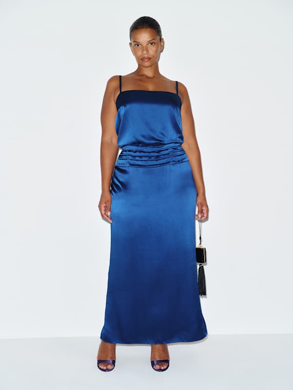 Ofelia Silk Dress Es - Caspian