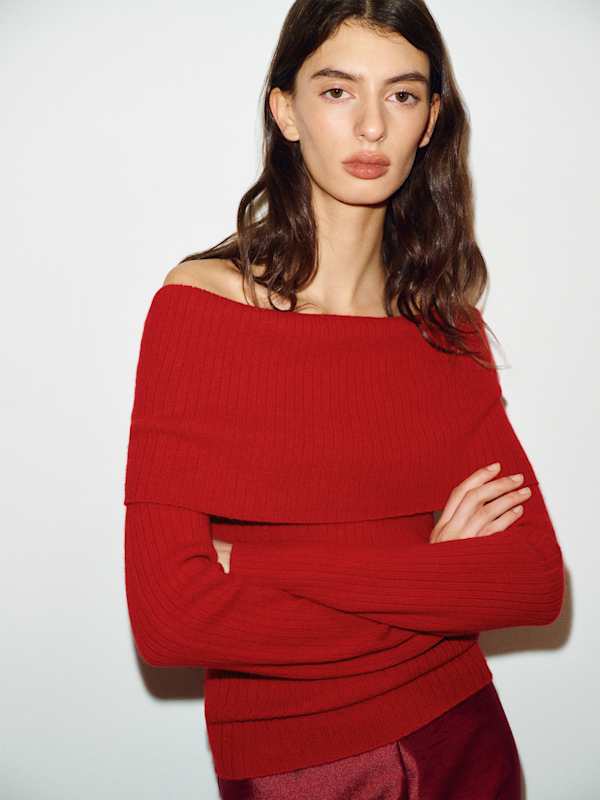Nina Cashmere Sweater - Lipstick