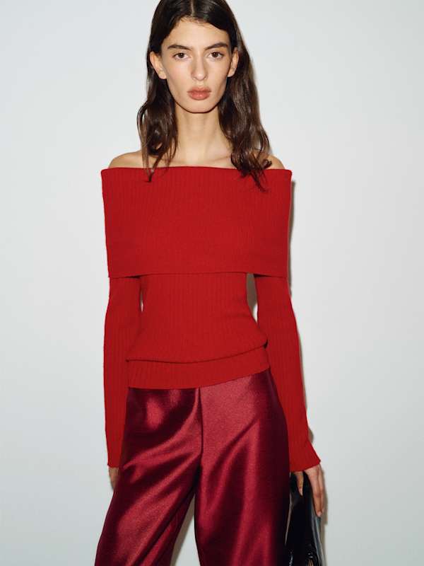 Nina Cashmere Sweater - Lipstick