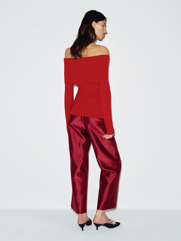 Nina Cashmere Sweater - Lipstick