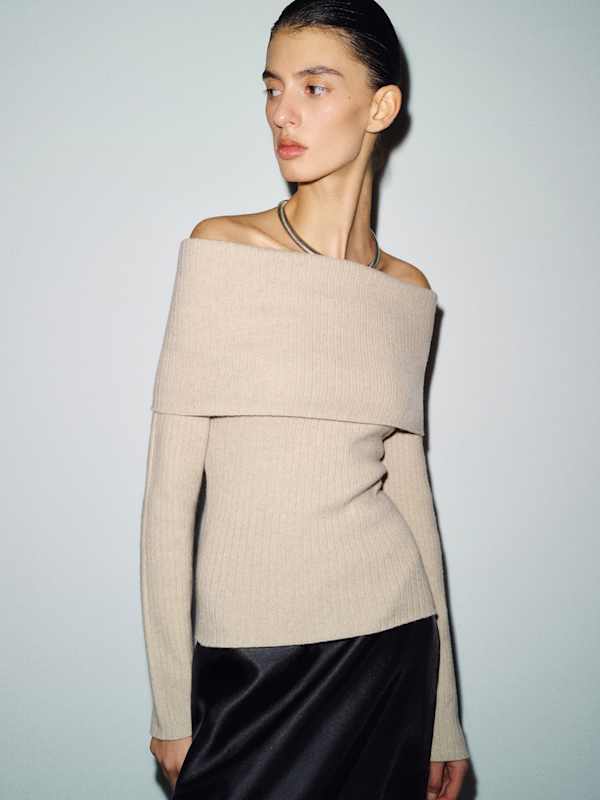 Nina Cashmere Sweater - Wheat