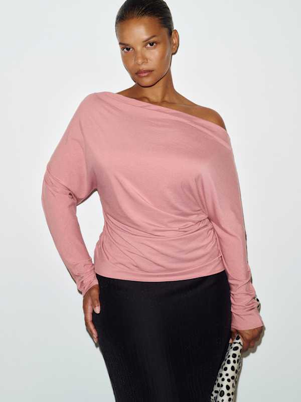 Landon Knit Top Es - Rose Petals