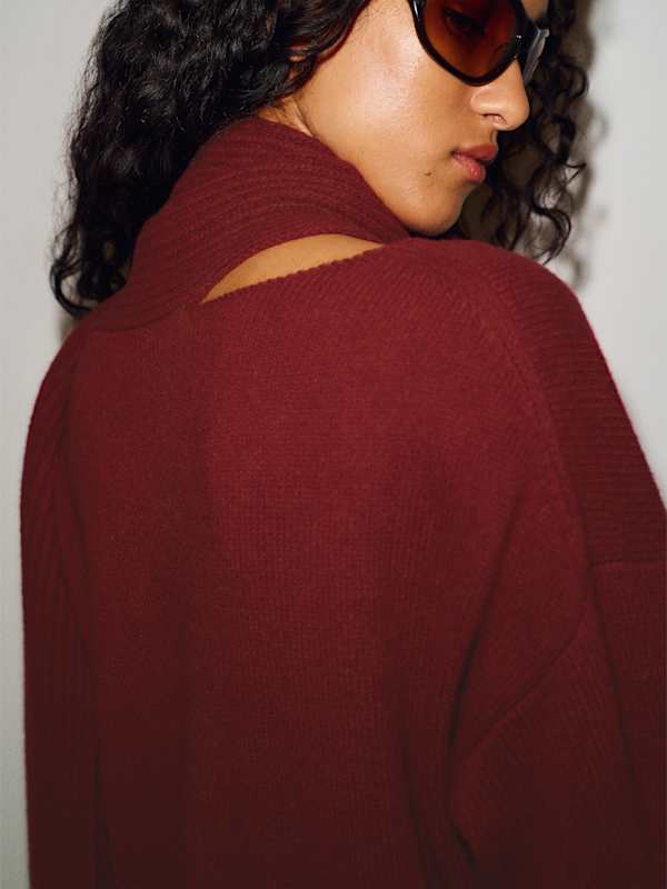 Sophia Cashmere Scarf Mini Dress - Chianti