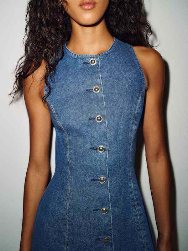 Jaydea Denim Mini Dress - Keila