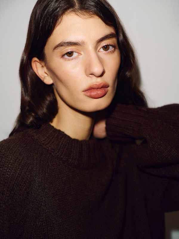 Addison Cashmere Crew Sweater - Mole