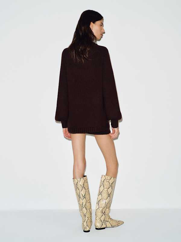 Addison Cashmere Crew Sweater - Mole