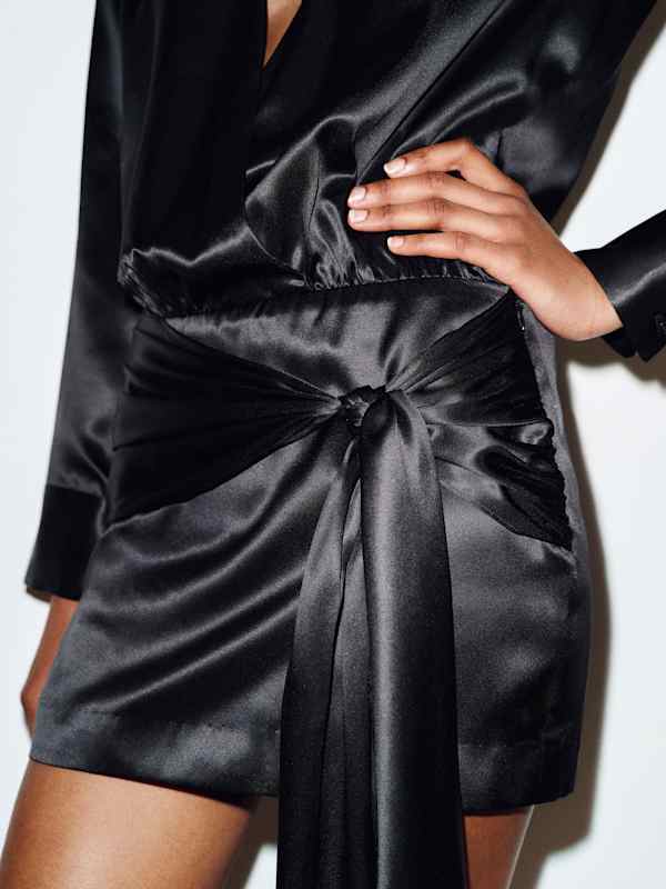 Manhattan Silk Dress - Black