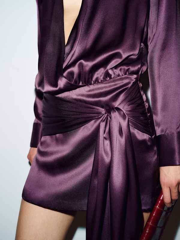 Manhattan Silk Dress - Crushed Violet