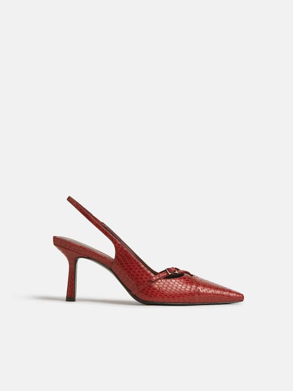 Natalina Slingback Heel - Ladybug Snake