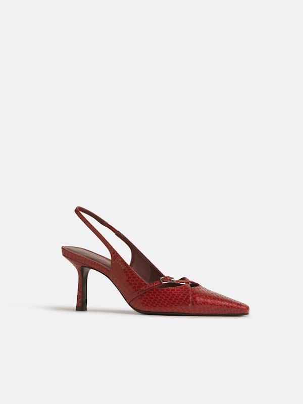 Natalina Slingback Heel - Ladybug Snake