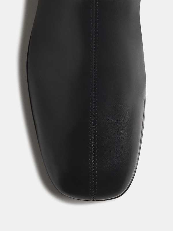 Inez Knee Boot - Black Leather