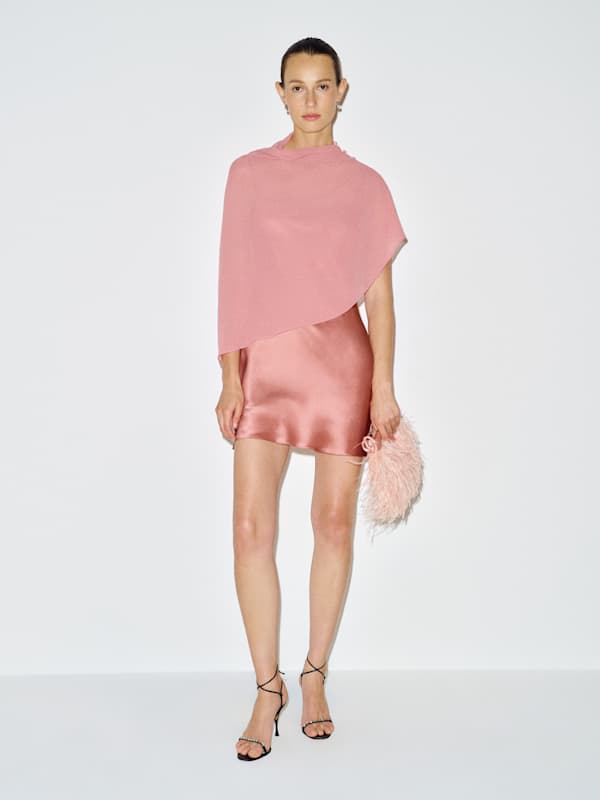 Lilibeth Silk Mini Dress - Dried Rose