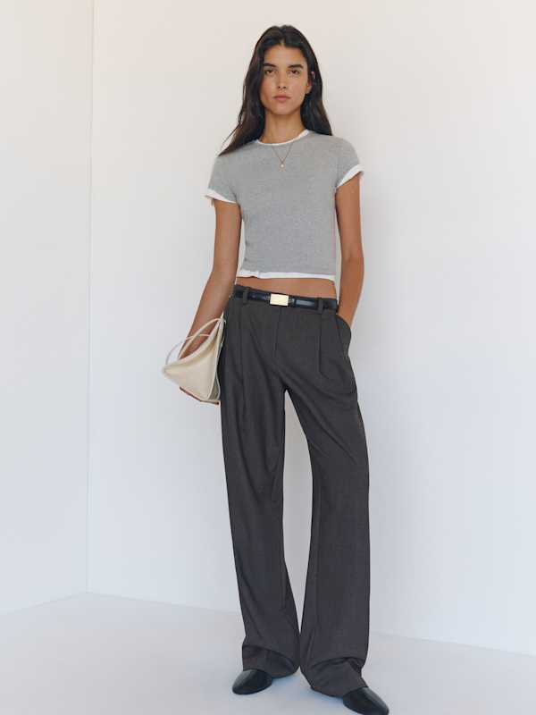 Frances Low Rise Relaxed Short Pant - Charcoal