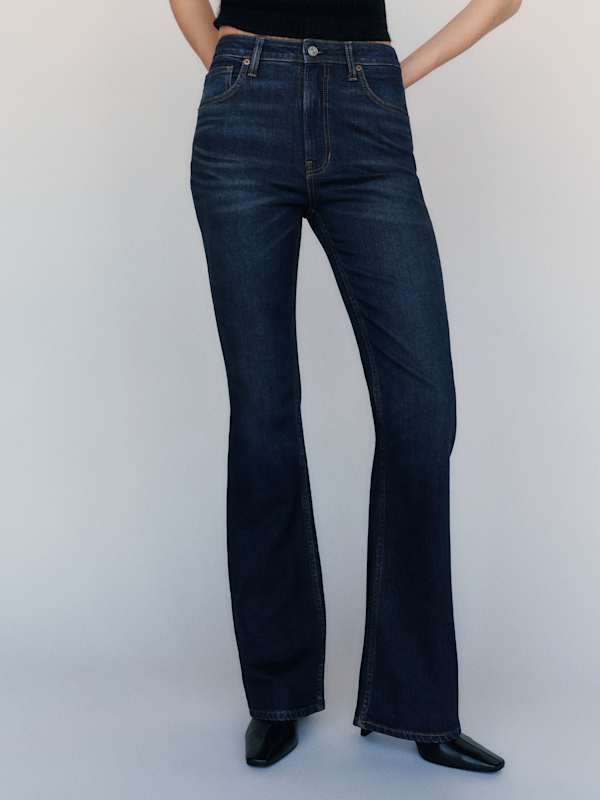 Taya Super Stretch High Rise Flare Long Jeans - Lamond