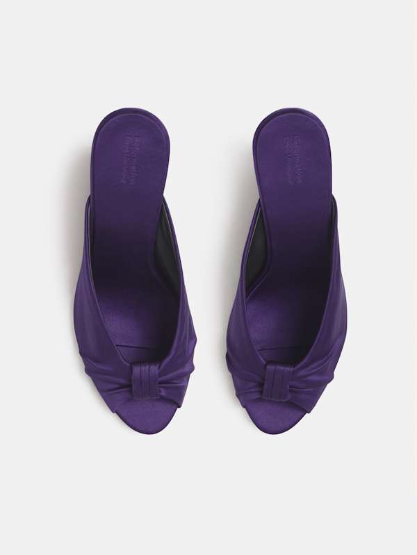 Enya Satin Wedge Sandal - Regal Satin