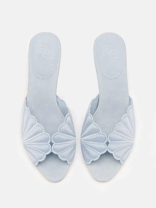 Waldena High Wedge - Mist Satin