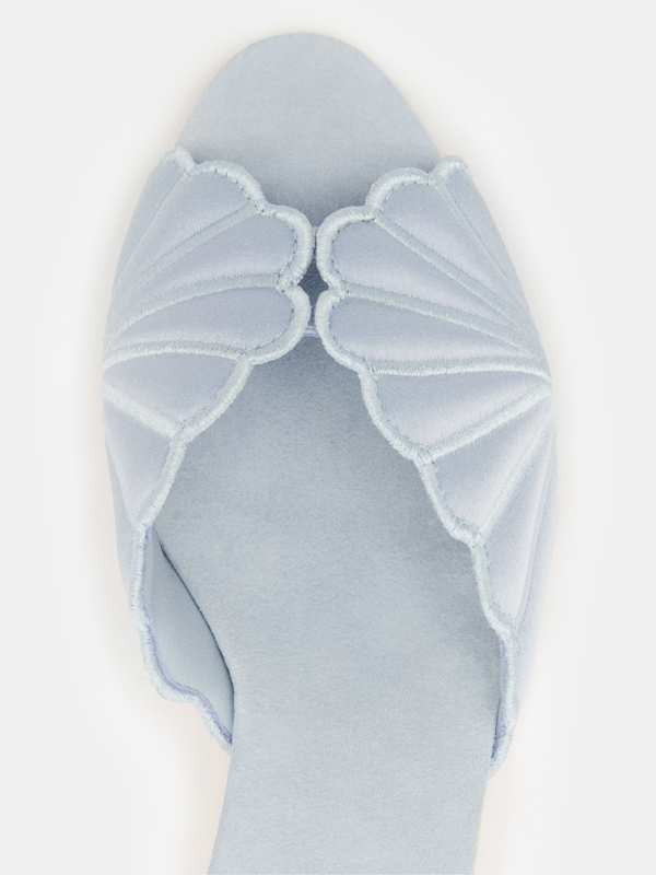 Waldena High Wedge - Mist Satin
