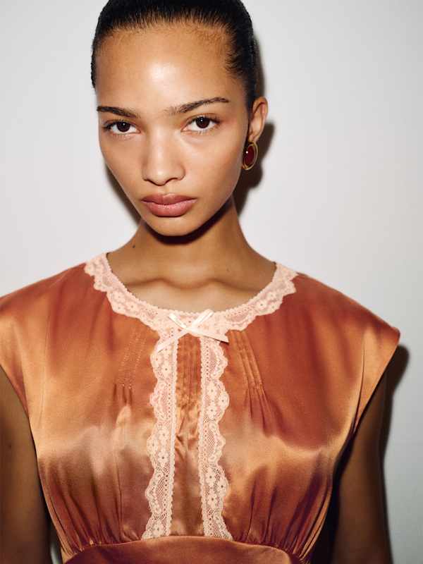 Ariette Silk Dress - Ember
