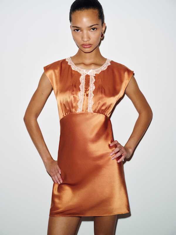Ariette Silk Dress - Ember