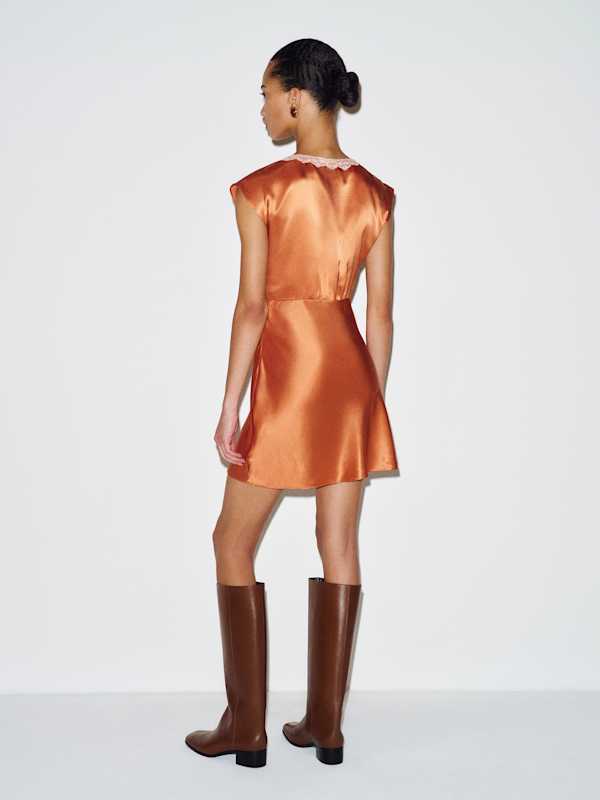 Ariette Silk Dress - Ember