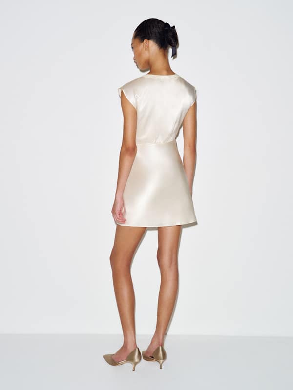 Ariette Silk Dress - Fior Di Latte