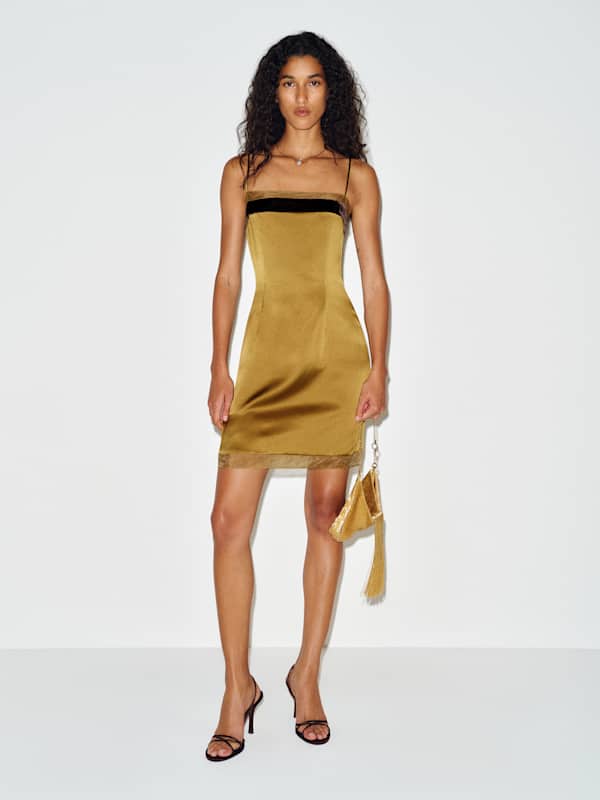 Ziba Silk Dress - Citrine