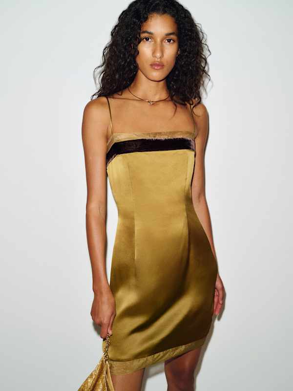 Ziba Silk Dress - Citrine
