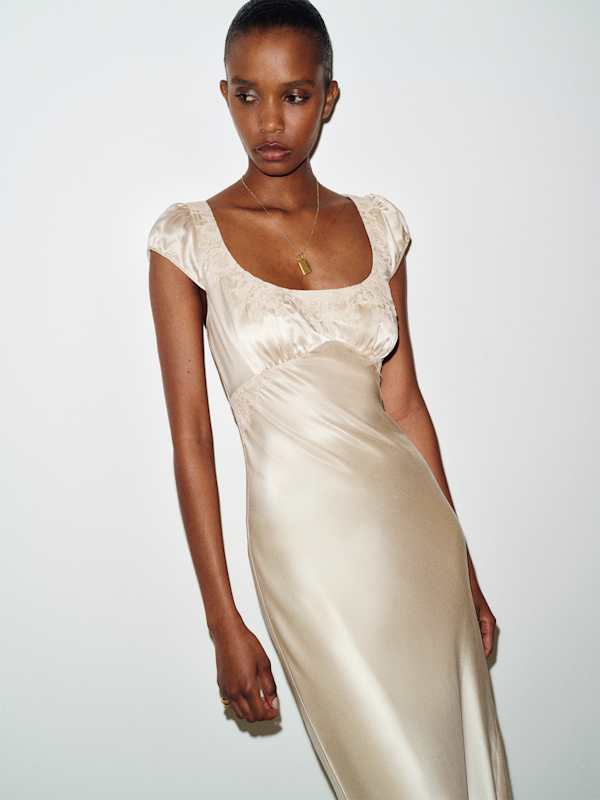 Heaven Silk Dress - Almond