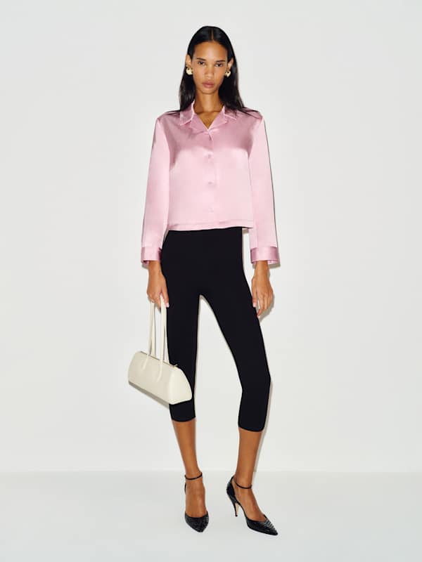 Lacie Cropped Shirt - Pink