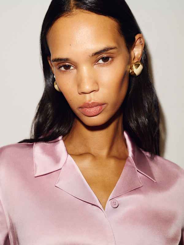 Lacie Cropped Shirt - Pink