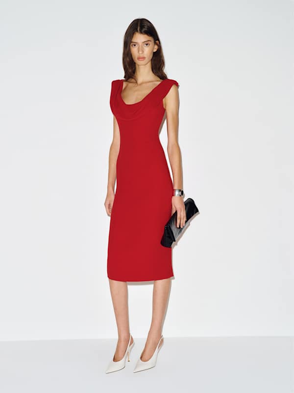 Elliana Dress - Lipstick