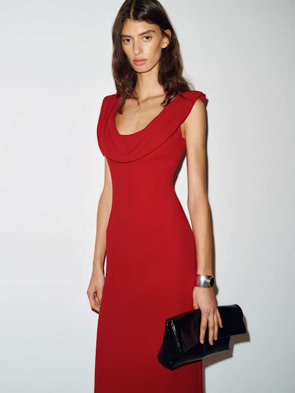 Elliana Dress - Lipstick