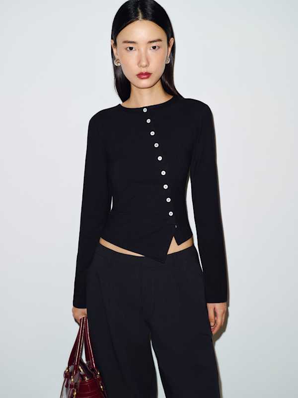 Elena Knit Top - Black