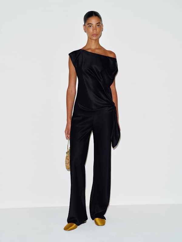 Sonnet Satin Two Piece - Black