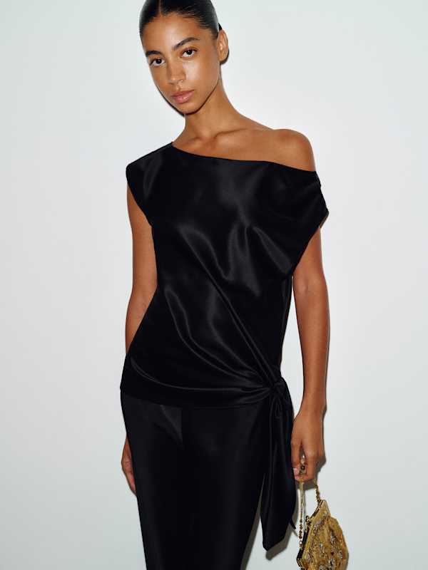 Sonnet Satin Two Piece - Black