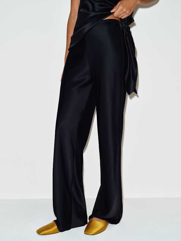 Sonnet Satin Two Piece - Black