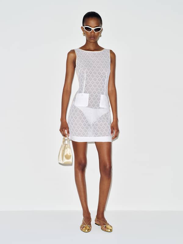 Vintage D&g Pocket Dress - White