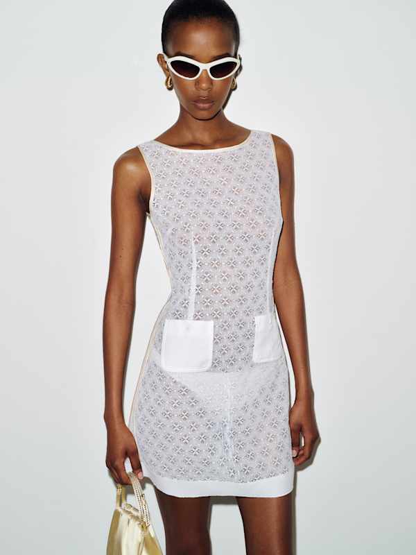 Vintage D&g Pocket Dress - White