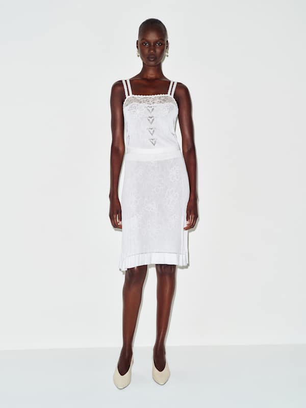 Vintage Chanel Hearts Dress - White