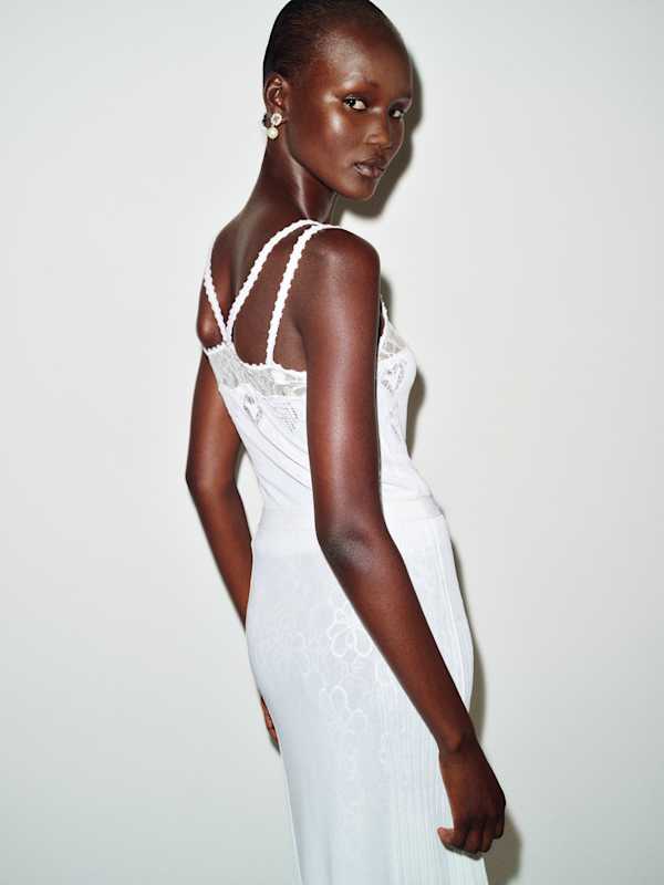 Vintage Chanel Hearts Dress - White