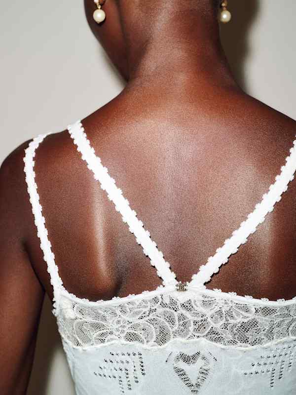 Vintage Chanel Hearts Dress - White