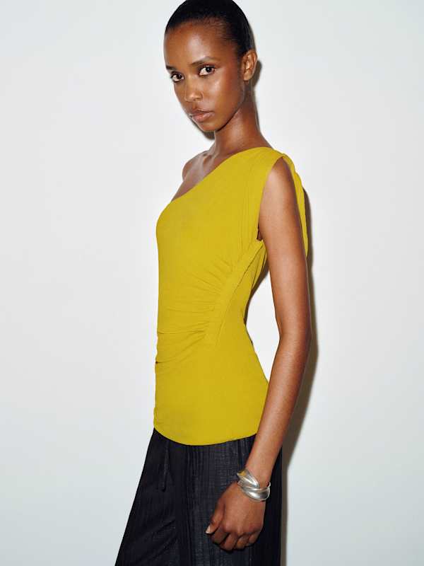 Vintage Jean Paul Gaultier One Shoulder Top - Yellow