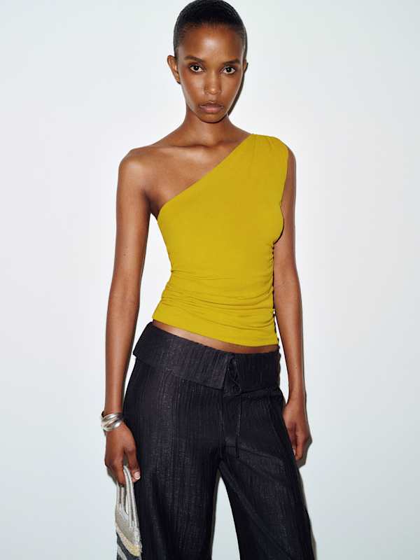 Vintage Jean Paul Gaultier One Shoulder Top - Yellow