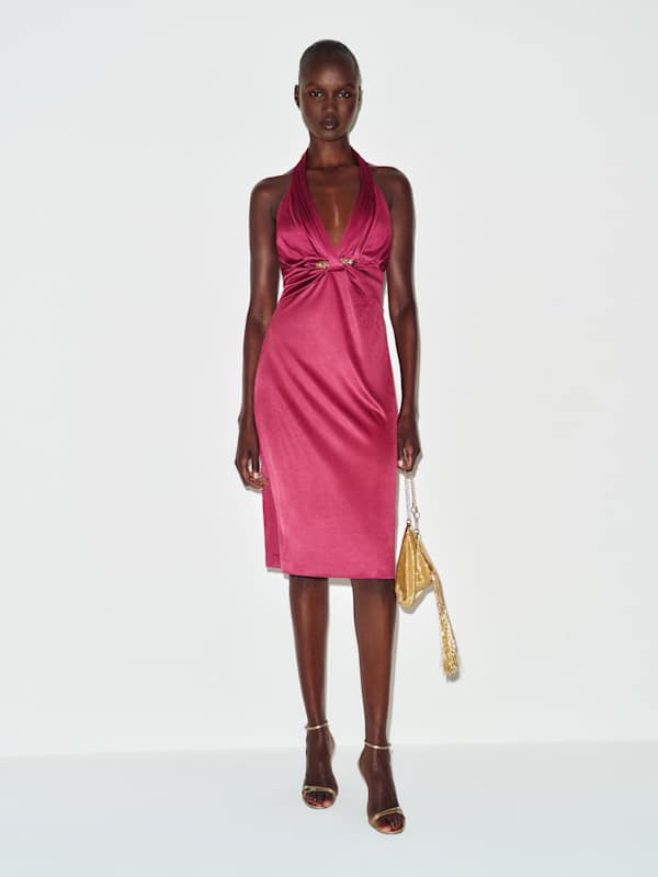Vintage Roberto Cavalli Serpent Dress - Wine