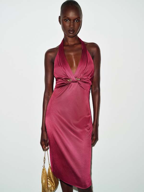 Vintage Roberto Cavalli Serpent Dress - Wine
