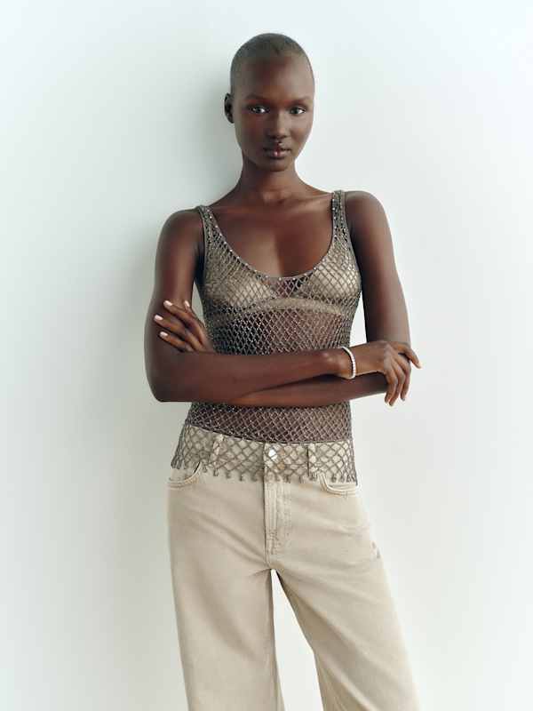 Vintage Alina Top - Silver