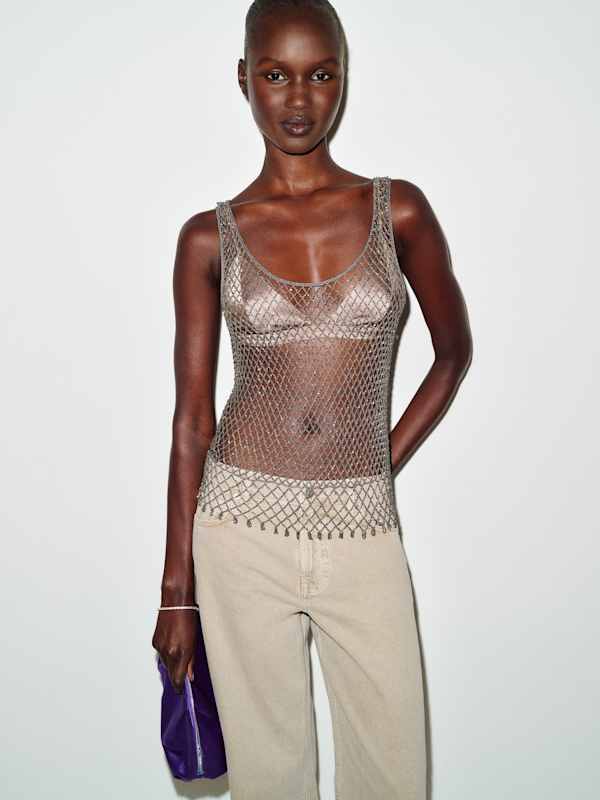 Vintage Alina Top - Silver