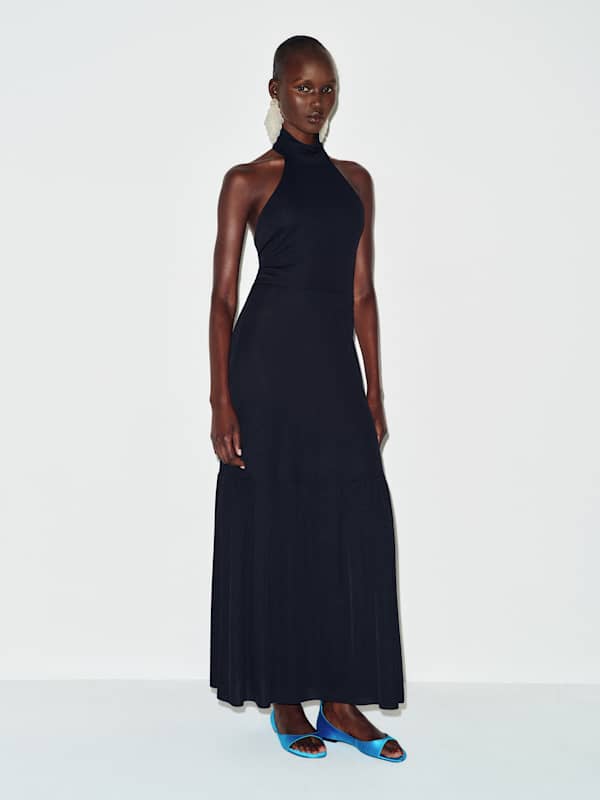 Vintage Moschino Backless Dress - Black