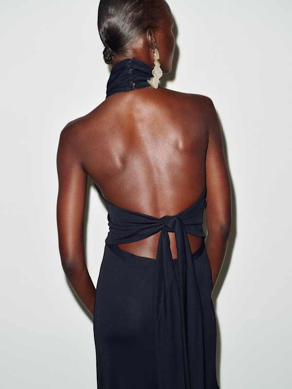 Vintage Moschino Backless Dress - Black