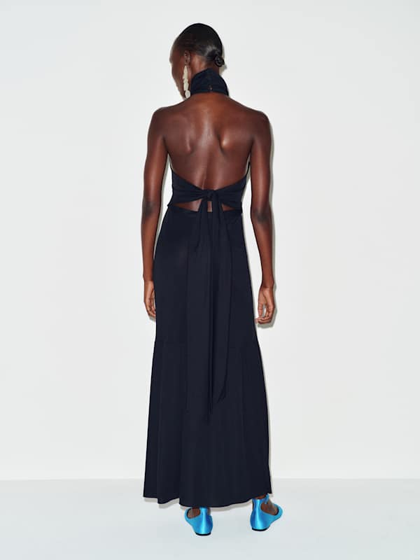 Vintage Moschino Backless Dress - Black